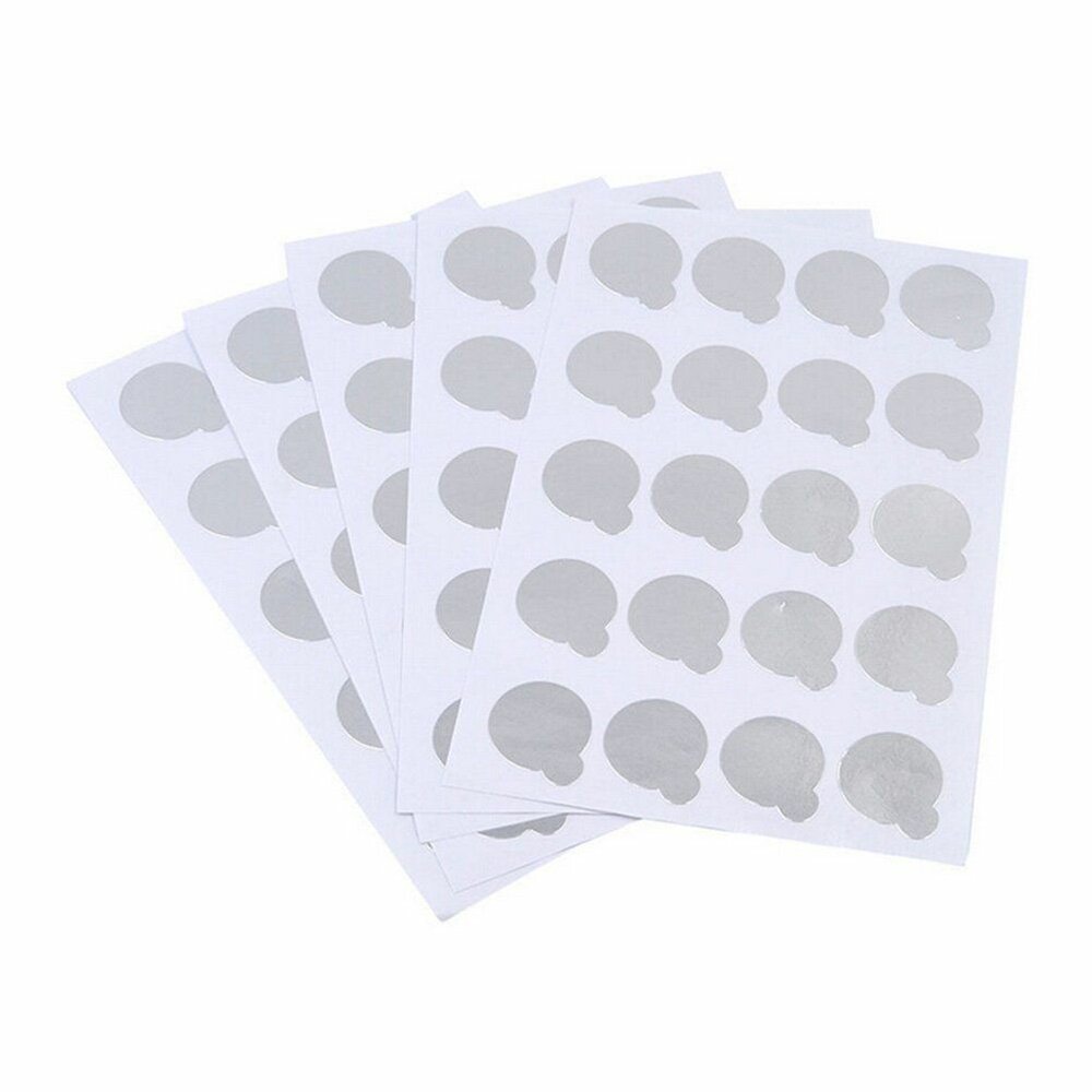 Lijm stickers 120 stuks - aluminium
