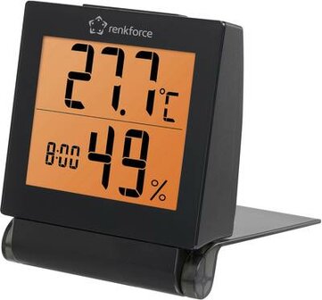 Hygrometer met thermometer, klok en timer
