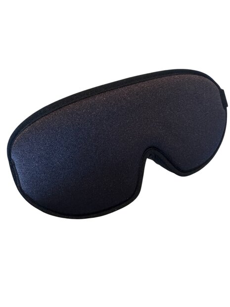 3D Zwart satijnen slaapmasker