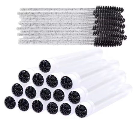 Wimperborstel zwart in tube - 10 stuks