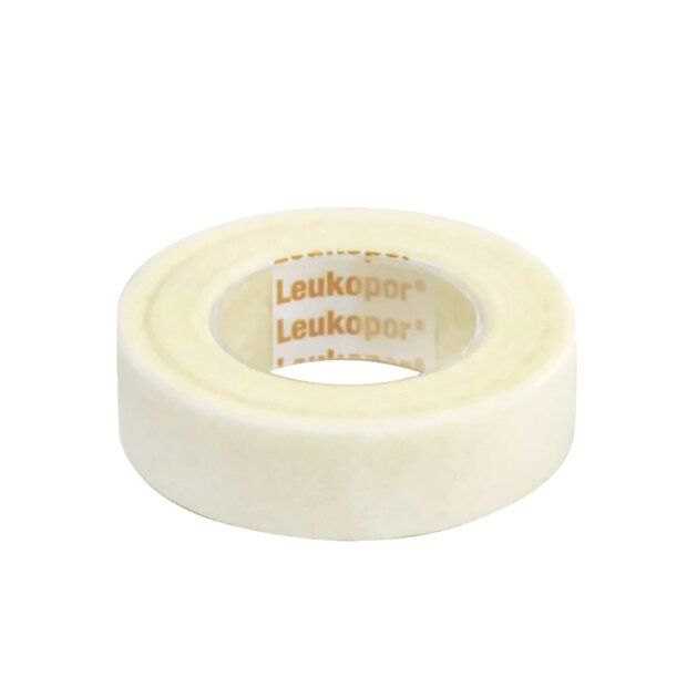 Leukopor tape 1.25 cm x 9.m - non woven witte tape